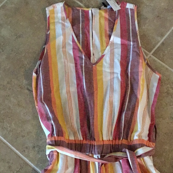 DREW red/orange sunset stripe jumpsuit, NWT - Picture 7 of 10